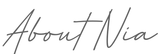 the words about nia in cursive